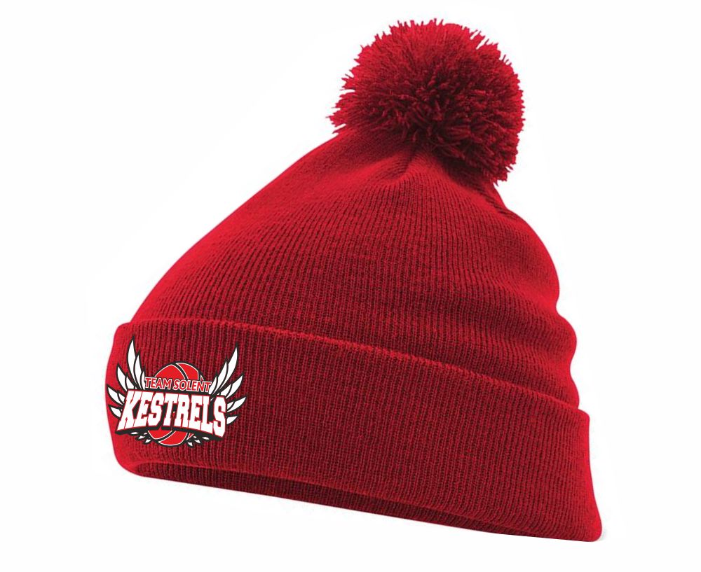 Team Solent Kestrels Basketball Club Youth Winter Bobble Hat - Image 2