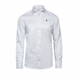 matchtech Long Sleeve Cotton Shirt - Slim Fit - White